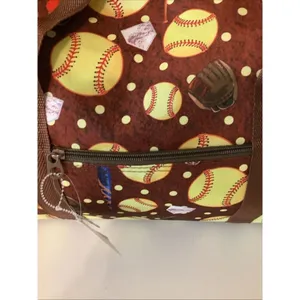 Softball Printed Oversized Duffel Gym. New With Tags thumbnail 5