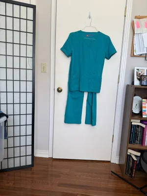 Urban teal medical scrub for women size extra small thumbnail 8