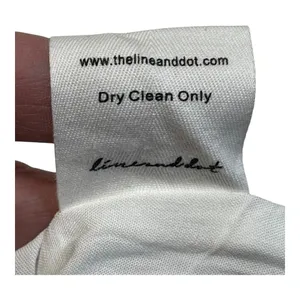 Line & Dot Mini Dress Womens Small White‎ Puff Sleeve Babydoll Tie Front Revolve thumbnail 9