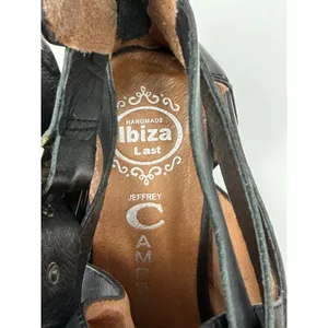 Jeffrey Campbell Everly Black Leather Cutout Buckle Ankle Boots Ibiza Last 7 thumbnail 4