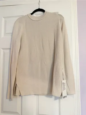 NWT Lululemon Take It All In Cotton Blend Sweater in Medium thumbnail 1