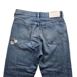 7 For All Mankind Easy Straight Floral Embroidered Denim Jeans Womens 26 thumbnail 11