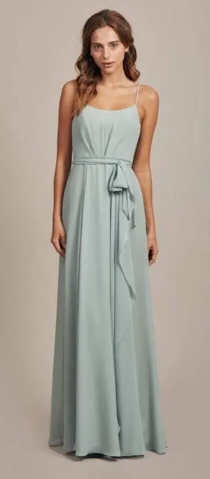 AMSALE Campbell Long Gown in Navy Navy Bridesmaid Dress Formal - Size 10 nwot thumbnail 5