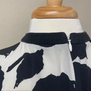 10 Crosby Derek Lam Black White Floral Print Shift Dress Size 8 thumbnail 6