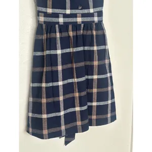 Revolve J.O.A. Tie Shoulder Plaid Mini Dress Navy Blue Preppy casual retail $95 thumbnail 5