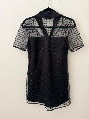NWT STAUD Ilana Mini Dress in Stardust Onyx Black Sequin Stars Size Small thumbnail 7