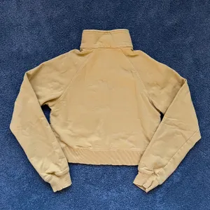 Brandy Melville John Galt Yellow Cropped Half Zip Crewneck Sweatshirt thumbnail 2