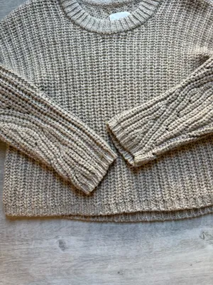 Aerie Wide Ribbed Tan Pullover Sweater Size XS Cotton Blend Measurements Length: approx. 22in from shoulder to hem Chest: approx. 22in from armpit to armpit lying flat 1188B60626e thumbnail 5