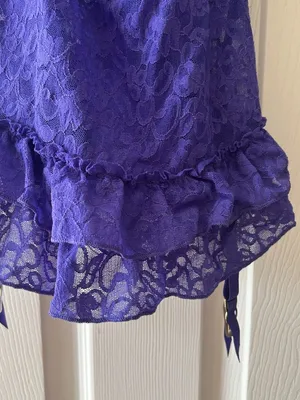 Victorias Secret The Lacie Sheer Lace Halter Babydoll Lingerie Purple Size Small thumbnail 11
