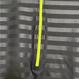 Nike Pro Dri-Fit Black and Neon Green Striped Pullover thumbnail 2