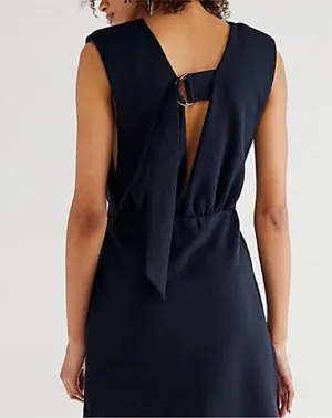Free People Runaway Knit Sleeveless Mini Dress in Black Medium thumbnail 4