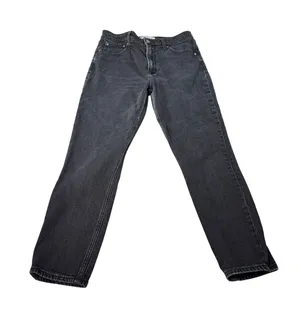 Abercrombie & Fitch womens skinny high rise black cropped denim jeans Sz 6, 28 thumbnail 1