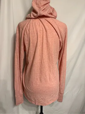 Carhartt Women’s Light Pink Hooded Henley Long Sleeve Top SZ M Granolagirl thumbnail 2