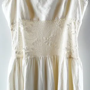 Steve Madden Enza Sleeveless Lace Trim Drop Waist Midi Dress Antique Cream 6 thumbnail 8