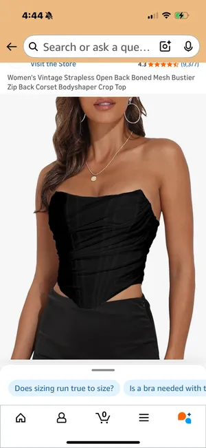 Amazon Boned Mesh Corset Top thumbnail 11