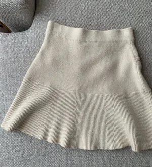 cream knit skirt thumbnail 4