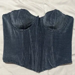Urban Outfitters navy blue corset thumbnail 1