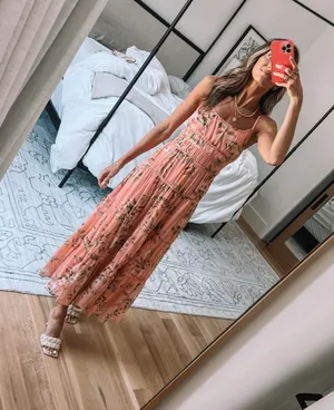 Lost + Wander Pink Ruffle Dress thumbnail 3