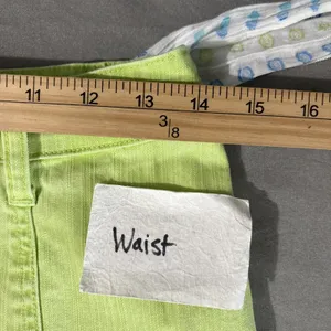Christopher & Banks Skirt Size 6 Dopamine Lime Green A-line Midi Stretch Denim thumbnail 8