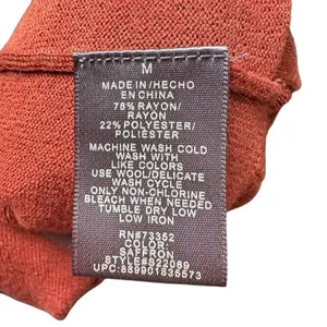 Alexandra + Oak Pumpkin Spice Orange Long Open Front Cardigan‎ Pockets Sz Medium thumbnail 7