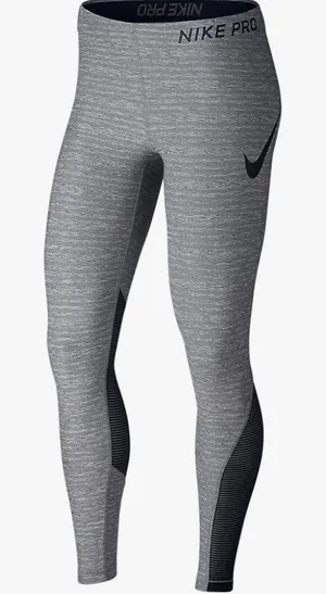 Nike Pro‎ 889573-091 Womens Small Training Tight Leggings Carbon Heather Black thumbnail 1