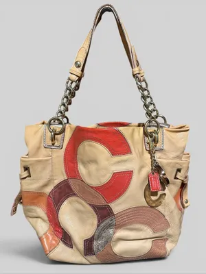 COACH Peyton Inlaid Mosaic Appliqué Tote in Multi Melon Limited Edition RARE Y2K thumbnail 1