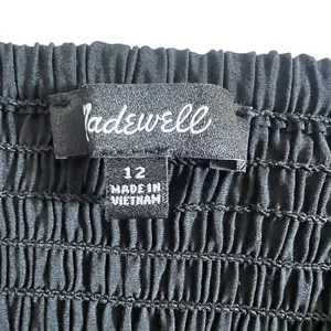 Madewell Softdrape Gwen Crop Vest Top Black Minimalist Smocked Capsule Size 12 thumbnail 5