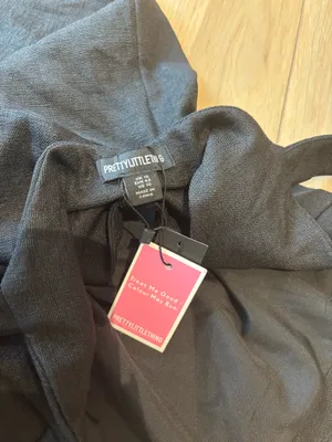 NWT PrettyLittleThing Black Bow Back Mini Dress US 10 thumbnail 4