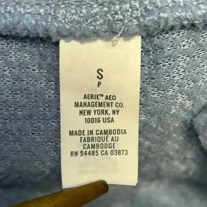Aerie‎ Women’s Light Blue Dream Sherpa Quarter Zip Oversized Cozy Sweatshirt S thumbnail 5