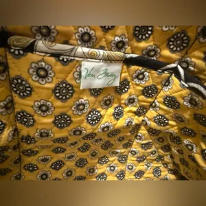 Vera Bradley Floral Black and Yellow Tote Travel‎ Bag thumbnail 9