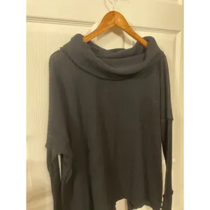Free People We The Free Juicy Cowl Neck Top Black XS Long Sleeve Draped thumbnail 6