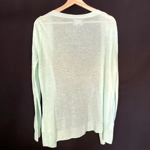 Cynthia Rowley soft mint semi sheer button down cardigan women's‎ size medium thumbnail 7