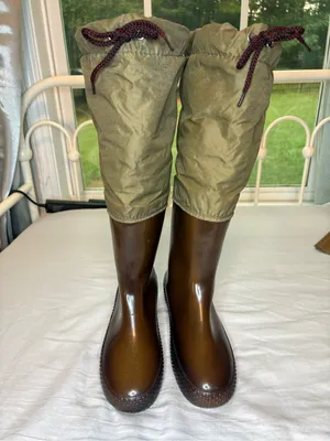 Vintage 70s Andrew Geller Rain Snow Boots Size 6 Fleece Lined Made USA thumbnail 3