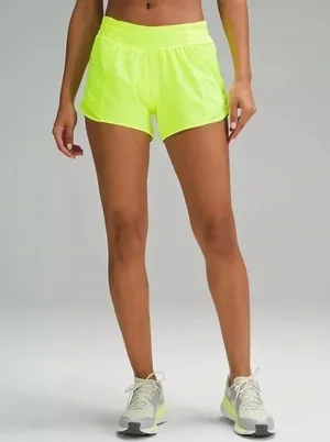 Lululemon Hotty Hot Low-Rise Lined Short 4" Women’s Size 6ColourHighlight Yellow thumbnail 1