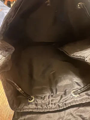 Yankee Candle Small Black Adjustable Quilted Backpack with Drawstring and Pocket thumbnail 6