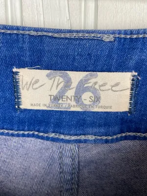 Free People Layla Boho High Rise Flare Leg Jeans Size 26 Electric Blue Denim thumbnail 8