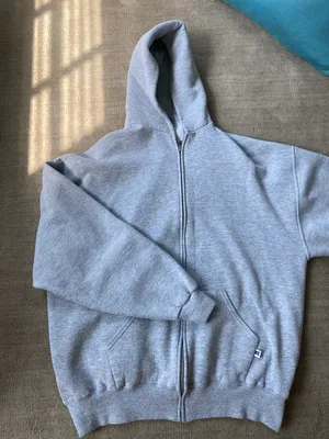 Russell Athletic Oversized Gray Zip Up thumbnail 1
