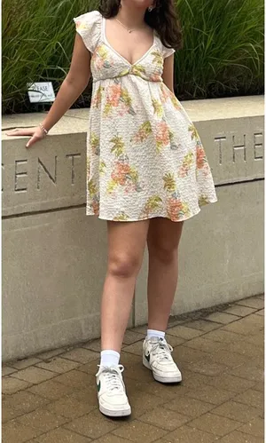 American Eagle Mini Dress Floral thumbnail 4