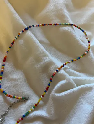 Multi Color beaded necklace Multiple thumbnail 2