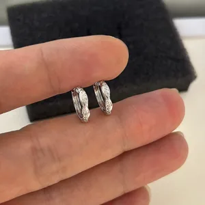 13mm CZ Small Hoop Earrings for Men Women Streetwear Punk Hip Hop Unisex Earring thumbnail 5