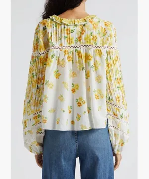 FARM Rio Azaleia Floral Button-Up Top thumbnail 2