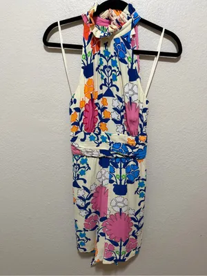 NWT Anthropologie Plenty by Tracy Reese Floral Romper Small thumbnail 3