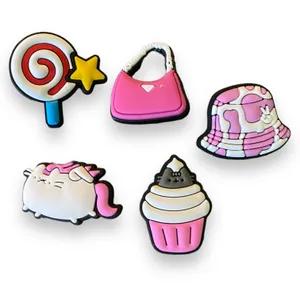 5 Shoe Clog Charms Decorations Cupcake Lollipop Purse thumbnail 1