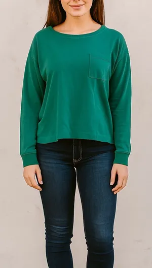 Universal Thread Size Large Green Pocket Long-Sleeve Shirt thumbnail 1