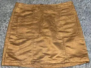 Light Tan Suede Skirt thumbnail 2