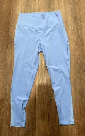 Aerie Chill Play‎ Move Leggings Womens XL Blue Colorblock High Waist Activewear thumbnail 1