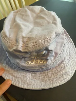 Adidas Trefoil Embroidered Light Purple Cotton Bucket Hat with AL-MAC Patch thumbnail 1