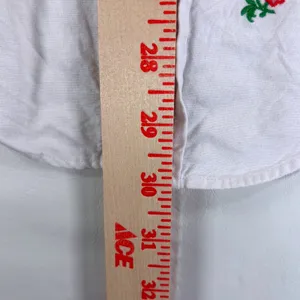 Vintage Polo Ralph Lauren White Embroidered Tie Front Shirt Size Small Flowers thumbnail 5