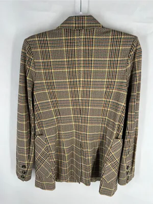Cabi Pastime Plaid Jacket Blazer Style #3548 Brown Multi Size 4 thumbnail 10