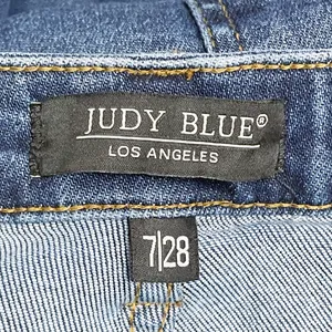 Judy Blue Cargo Wide Leg Jeans Size 7 | 28 High Rise Dark Wash Utility Denim thumbnail 11